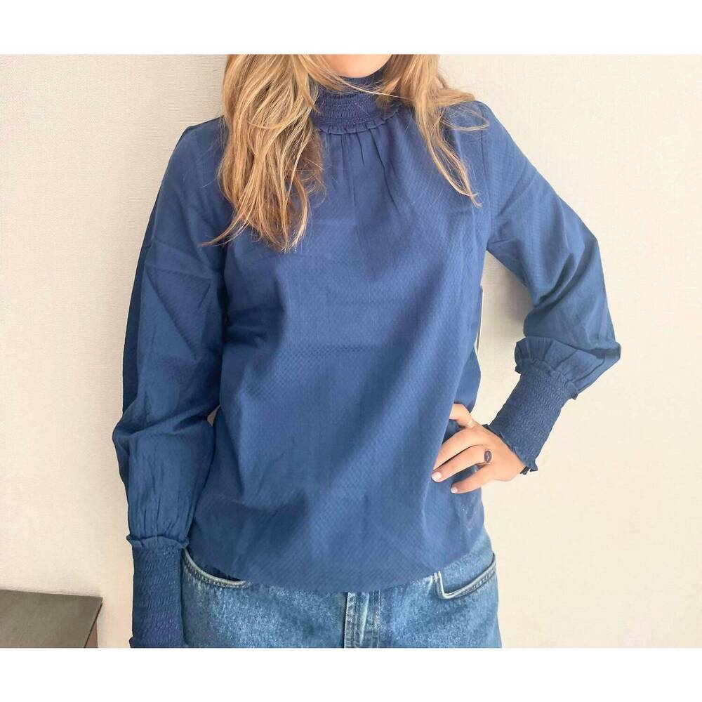 NEW ERICA WILSON victoria blouse in navy